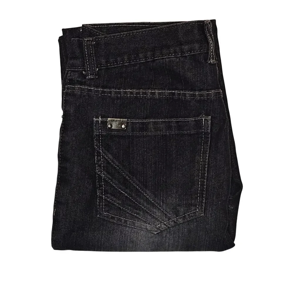 Akademiks Baggy Jeans Boys 12 Black Faded Y2K Hip Hop Skater Hipster Streetwear